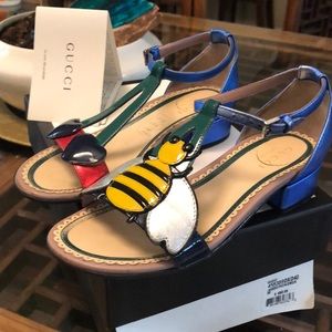 Girls Gucci Sandal Electric Blue